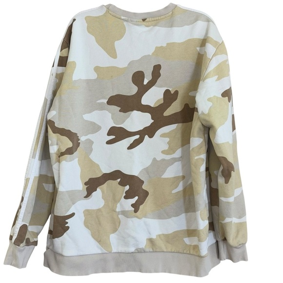Adidas Tan White Camo Crewneck Sweatshirt Men’s XL Comfortable Cozy Casual Top - Picture 3 of 15
